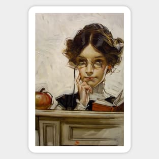 Teacher (1909), Joseph Christian Leyendecker Sticker